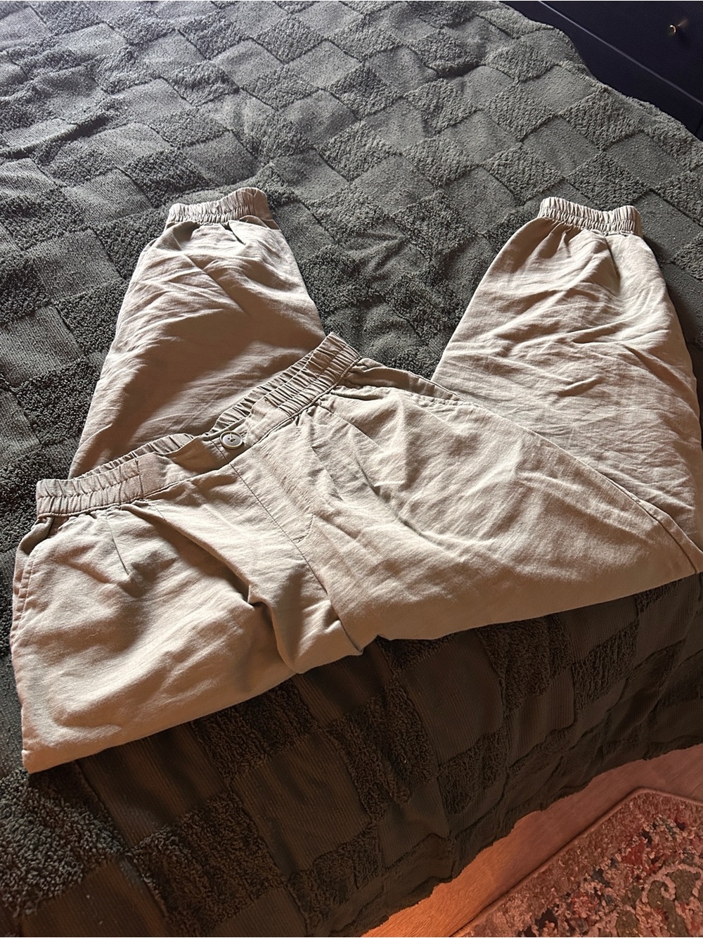 a new day Women's Green Elastic Waist Joggers